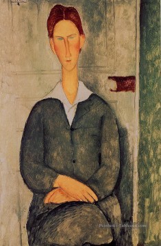 Jeune homme aux cheveux rouges 1919 Amedeo Modigliani Peinture à l'huile